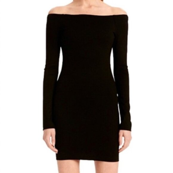 Torn by Ronny Kobo Dresses & Skirts - TORN by RONNY KOBO Gola Off the Shoulder Bodycon Dress Black